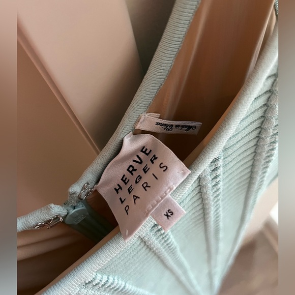 Herve Leger Blue Shadow Stripe Mini Dress Size XS - Picture 4 of 5